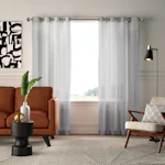 Semi-Sheer Grommet Curtain Panels