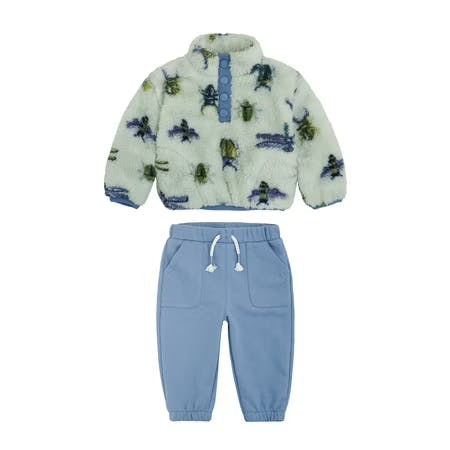Baby Teddy Fleece Pullover and Jogger Set