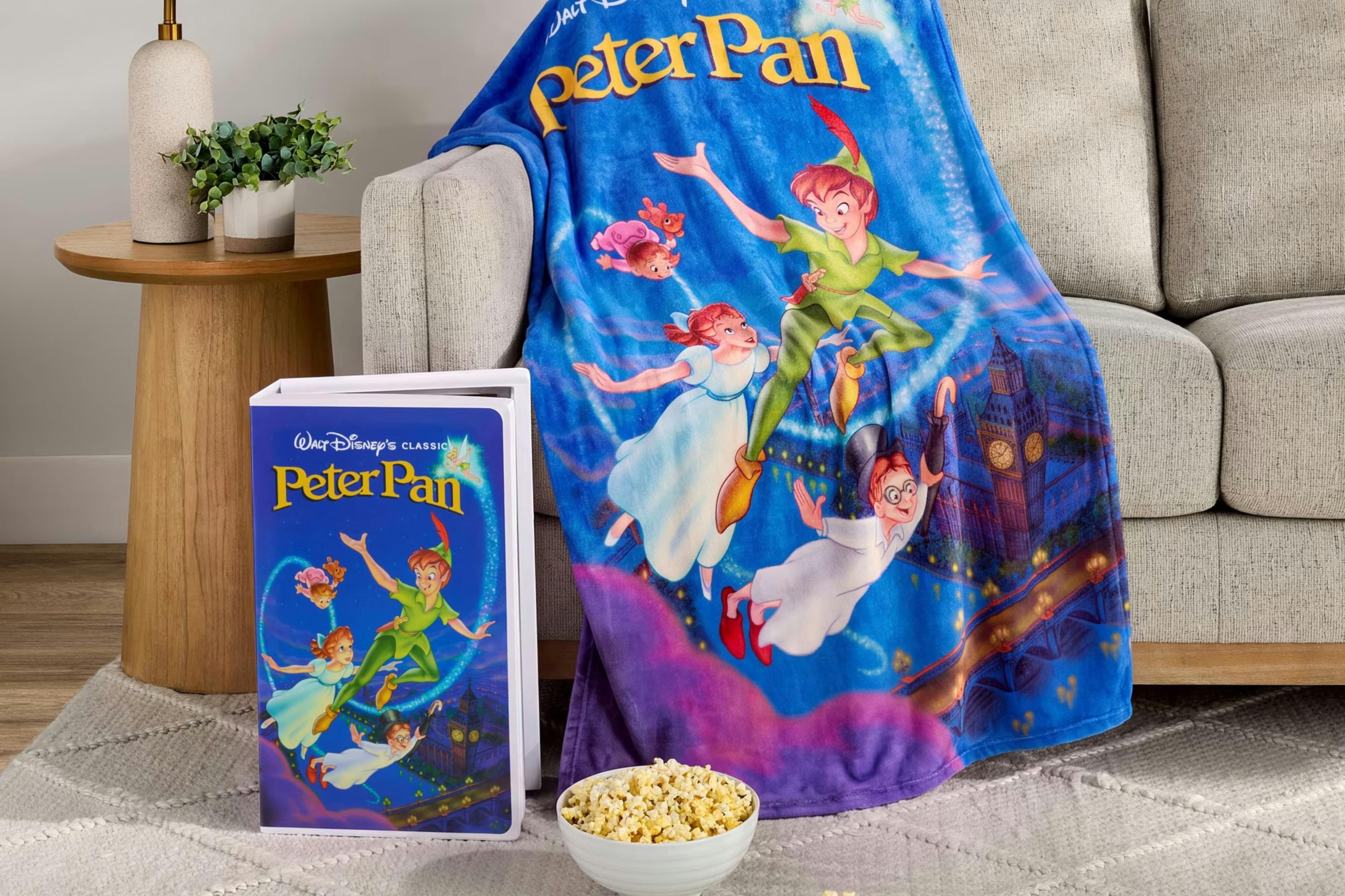peter pan disney VHS blanket