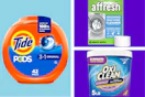 household items on a grid