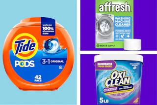 household items on a grid