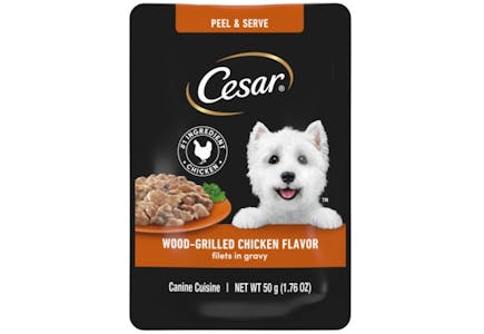 4 Cesar Wet Dog Food Pouches