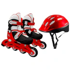 Kids' Inline Skates and Helmet Set