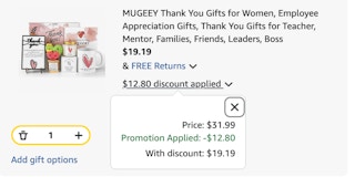 gift set Amazon receipt