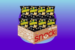 a box of smartfood popcorn snacks