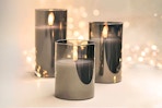 Lifestyle image of the HIDAWN Flameless Candles 3-piece set