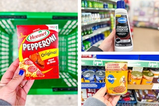 dollar tree hormel, carbona, pedigree 3-photo collage