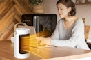 an electric space heater on a table