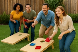 walmart wooden cornhole set