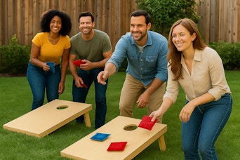 walmart wooden cornhole set