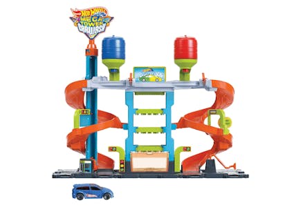 Hot Wheels Mega Car Wash Playset