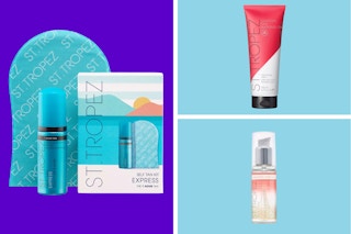 St. Tropez Mini Kit, Tanning Tent Mousse, and face serum