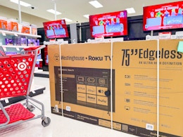 75-Inch Roku TV, Only $380 at Target (Reg. $500) card image