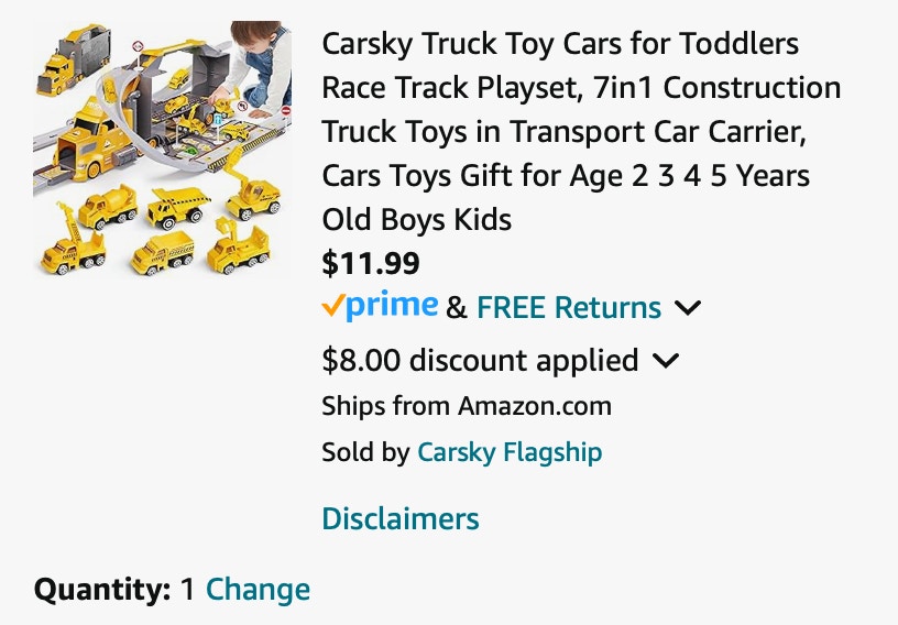 Amazon Truck Race Track Playset 2024 2