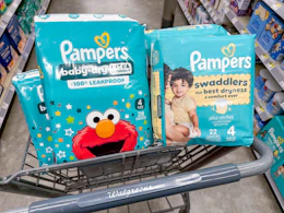 pampers diapers in walgreens cart