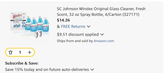 Windex Amazon Receipt