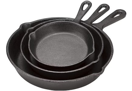 Cooks Cast Iron Fry Pan Set