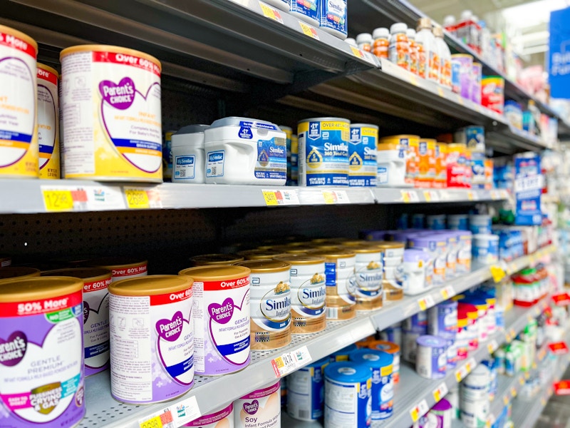 baby formula area shot at Walmart