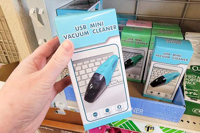 Stocking Stuffer Deal: USB Mini Vacuum, $1.25 at Dollar Tree card image