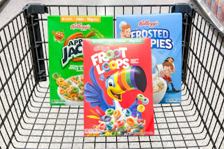 kelloggs cereal in shopping cart