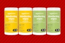 amazon wipes on a red background