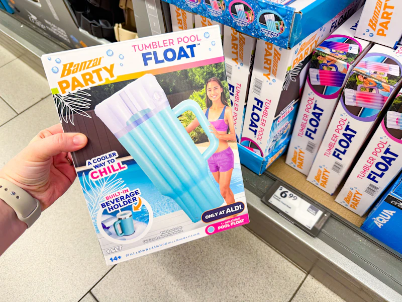 Banzie Float Aldi Pools We're Finding in 2025: $7 Water Hammock and More - The Krazy ...