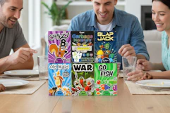 a family playing card games