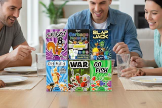 a family playing card games