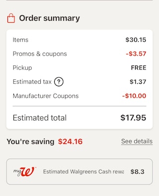 walgreens screenshot haul