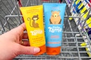 t is for tame shampoo and taming cream in a cart