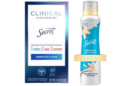 2 Secret Deodorants