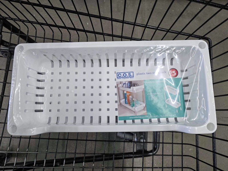under sink organizer in a cart