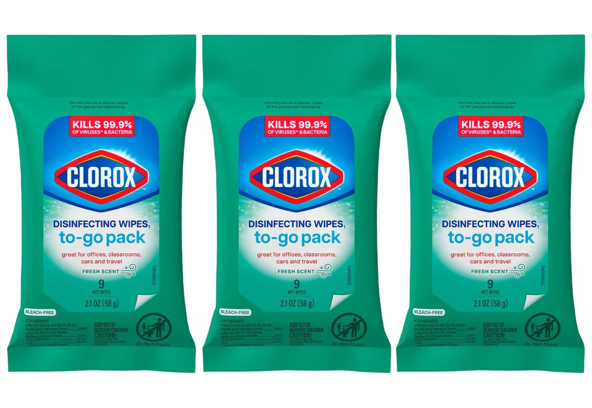 3 Clorox Disinfecting Wipe Packs