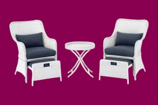 home depot patio set 5 piece wicker