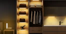 under-cabinet lighting in a closet