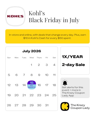 Kohl's Black Friday in July 2025