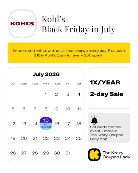 Kohl's Black Friday in July 2025
