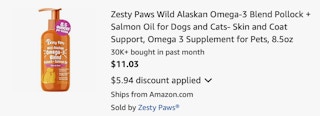 zesty paws supplements Amazon receipt