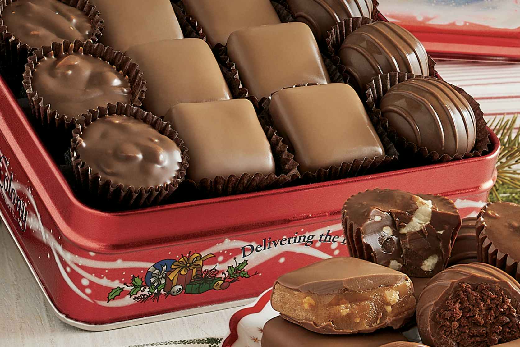 assorted chocolates from the swiss colony