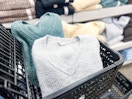 womens sweaters in a shopping cart at kohl's