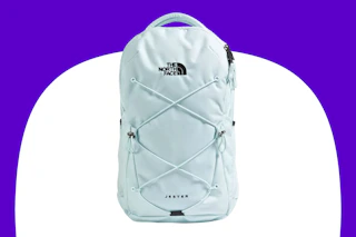 Stock image a blue The North Face backpack