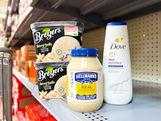 Breyers ice cream, Hellmann's mayo, and Dove body wash