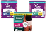 1 Depend + 2 Poise Products