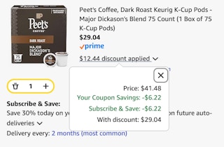 peets coffee cart