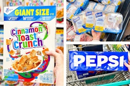 general mills cereal perdue chicken pepsi soda collage