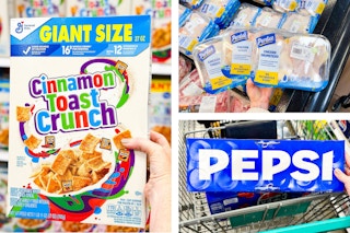 general mills cereal perdue chicken pepsi soda collage