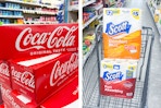 collage image of coca-cola soda and scott paper products