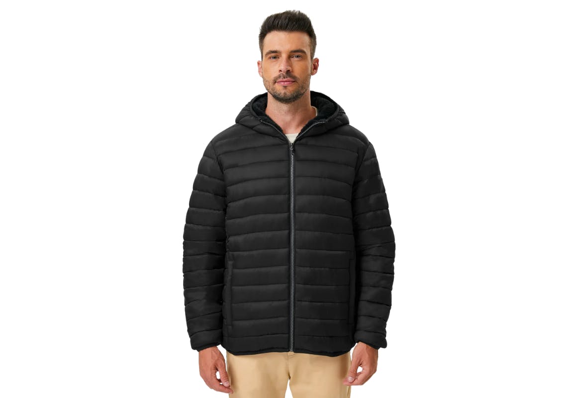 Men's Fleece-Lined Puffer Jacket