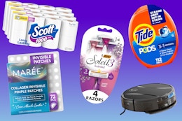 Save With Amazon Coupons on Tide, Bic, Scott, and More Essentials card image