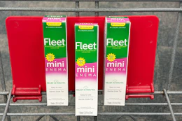 3 fleet mini enemas in a cart
